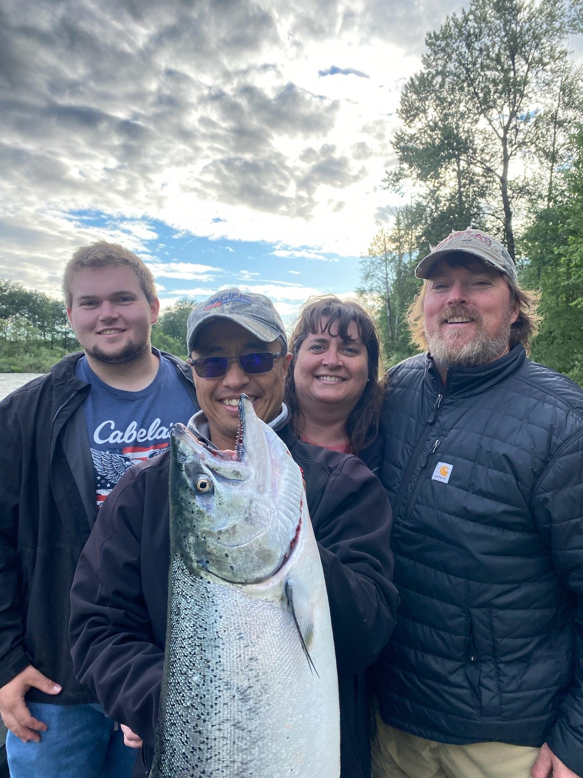 Group holding collected fish
